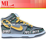 Hot Sale Shoe Shape Enamel with Glitter Lapel Pin (MLW-050514-198)