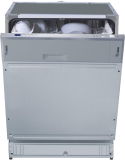 12 Place Settings Built-in Dishwasher,  Stainless Steel Dishwasher, Integrated Semi Built-in Dishwasher