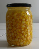 Sweet Corn in Glass Jar