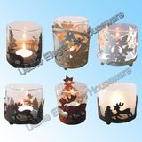 Glass Tea Light Candle Holder / Glassware (HL160)