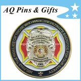 Challenge Coin with Soft Enamel in Gold Plating, Millitary Coin