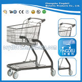 Ydl Hot Sale Double Layer Basket Trolley Shopping Cart for Supermarket