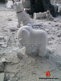 Little Animal Elephant Granite Stone Statue / Sculpture