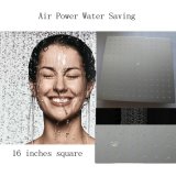 16 Inches Brushed Air Injet Water Saving Bathroom Showers