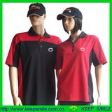 Company Uniform Polo Shirts with Cotton Polyester Mesh Fabric