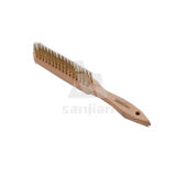 The Newest Style Brass-Coated Steel Wire Brush with Wooden Handle, Brush Steel Wire Brush Brass Wire Brush (SJIE3016)