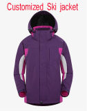 DIY Promotion Outdoor Good Quality Garment, Children's Jacket, Windproof and Waterproof Breathable Ski Mountaineering Sport Wears in Purple Colour