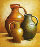 Handmade Pot Oil Painting for Decor (SJMY1262)