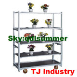 Metal Plate Plant Nursery Cart for Transporting Flower Pots