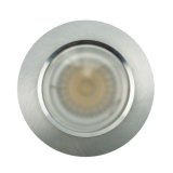 Lathe Aluminum GU10 MR16 Round Fixed Recessed LED Bathroom Downlight (LT2906)