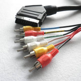 High Quality Scart to 6*RCA/M Cable