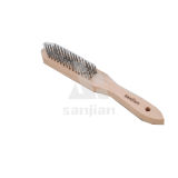 The Newest Style Steel Wire Brush with Wooden Handle, Brush Wire Brush Cleaning Brush (SJIE3004)