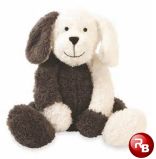 White Black Cute Stuffed Plush Dog Toy