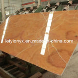 Polished Orange Onyx Marble Slate