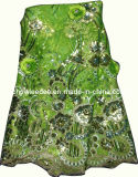 African Net with Sequinse Lace Fabric Cl9278-4 Green