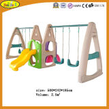 Popular Outdoor Children Playground Plastic Slide and Swing