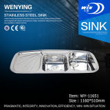 2015 Foshan Factory Newly Designed Undermount Stainless Steel Kitchen Sink with Double Bowls