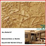 Interior Decorative Natural Stone Relief Carving (YKRF-07)