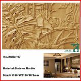 Interior Decorative Natural Stone Relief Carving (YKRF-07)