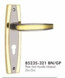 Zinc/Iron Plate Zinc/Alu Handle Mortise Plate Door Lock 85235-321 Bn/Gp