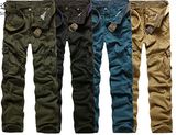 2014 New Fashion Men Cargo Pants with Side Pockets