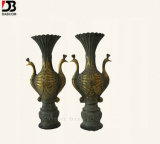 Decorative Bronze Flower Vase Carving