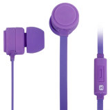 Flat Cable Stereo Earphone with Mic