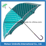 Printing Leather Fashion Parasol Long Automatic Lace Woman Umbrella