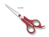Regular Stainlesssteel Hair Scissors with Plastic Red Handle (HE-5706)