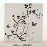 Hot Embroidery Fabric Wall Plaque with MDF