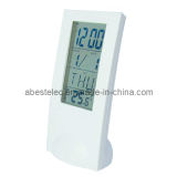 Tower Time&Temperature Table Clock with Transparent Clock Display