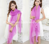 100% Polyester / High Twist Voile Fabric for Scarf