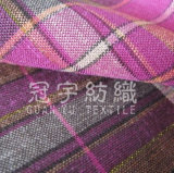 Plaid Pattern Polyester Linen Fabric for Decoration