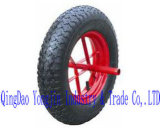 14inch Pneumatic Red Rim Rubber Wheel for Handtruck