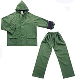 Functional Waterproof Twopiece Rainsuit with PVC Coating