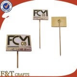 Custom Plating Gold Synthetic Enamel Metal Long Needle Lapel Pin/Lapel Pin Manufacturers China