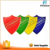 Custom Shield Shape School Group Attendence Badges with Different Colors