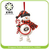 Georgia Bulldogs Clay Snowman Ornament Polymer Clay for Christmas Gifts
