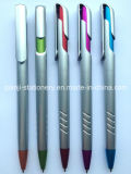 Silver Plastic Ball Point Pen (P1040A)