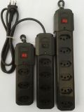 Brazil Type Power Extension Socket with Single Switch and Fuse