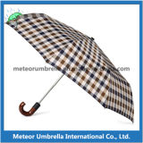 Two Fold Reach Quality Wooden Handle Man Umbrella