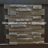 Natural Black Slate Wall Cladding, Manufactured Thin Cultured Stone Veneer