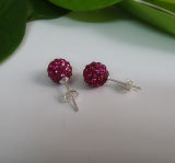 2012 Fashion Clay Beads Silver Earring