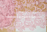 Fashion High Quality Guipure / French Lace for Dress Cl4055-5 Pink