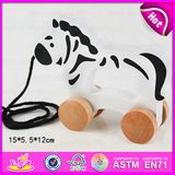 2015 Kids Gift Toys Pull Push Toy Animals for Sale, Cute Animal Wooden Toy Pull Toy, Hot Sale Pull Line Toys for Children W05b083
