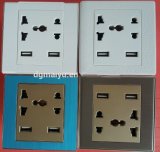 Universal Wall Socket with Dual USB Charger/Adapter/Power Outlet/Panel for USA Plugs