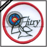 Custom Round Shape Embroidery Patch with Merrow Border (BYH-10945)