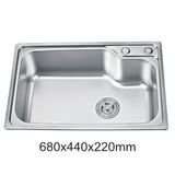 Best Price Ss201 Stainless Steel Single Bowl One Piece Kitchen Sink (YX6844)