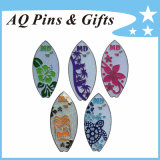 Shiny Nickel Metal Skim Board Series Glitter Lapel Pin Badge (badge-114)