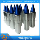 20 PCS M12X1.25 Blue Silver Spiked Extended Tuner Lug Nuts